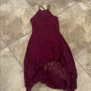 Maroon laced dress